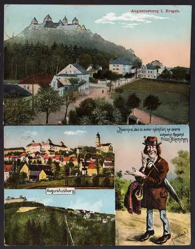 57069 2 AK Augustusburg i. Erzgeb. Fritze Bliemchen 1933 / um 1910