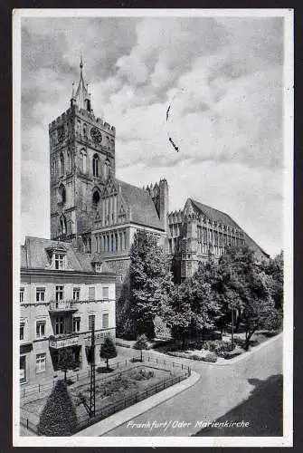 57048 AK Frankfurt Oder Marienkirche Friseur 1942 Feldpost