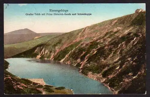57655 AK Riesengebirge Großer Teich Prinz Heinrich Baude 1942