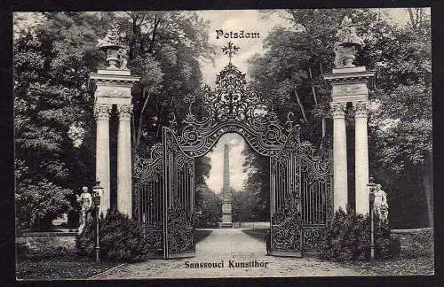 57823 AK Potsdam Sanssouci Kunsttor um 1915