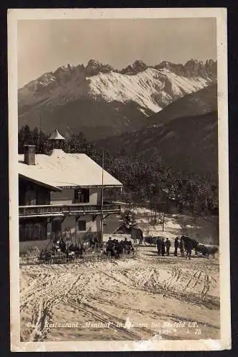 57332 AK Fotokarte Gaststätte Menthof Mösern bei Seefeld Tirol 1933