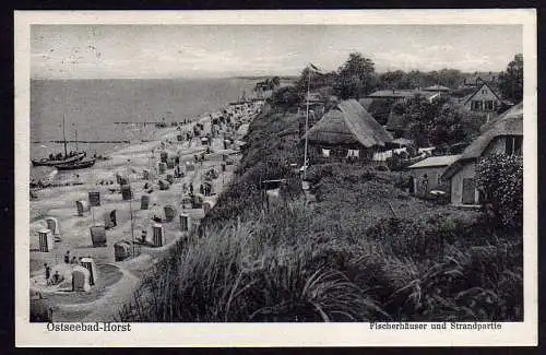 57501 AK Ostseebad Horst Strand Fischerhäuser 1928