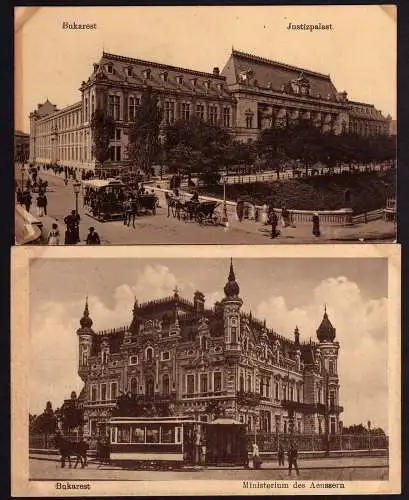 58041 6 AK Bukarest Hotel Boulevard Coltzei Pferdebahn ungelaufen um 1925