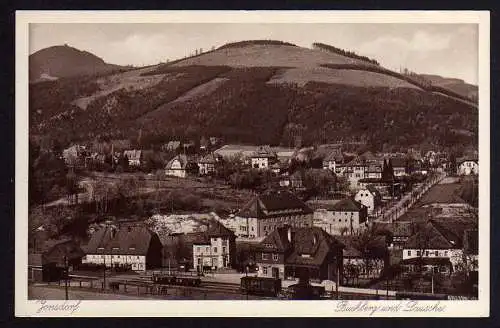 57867 AK Jonsdorf Buchberg Lausche Bahnhof Kurhaus um 1920