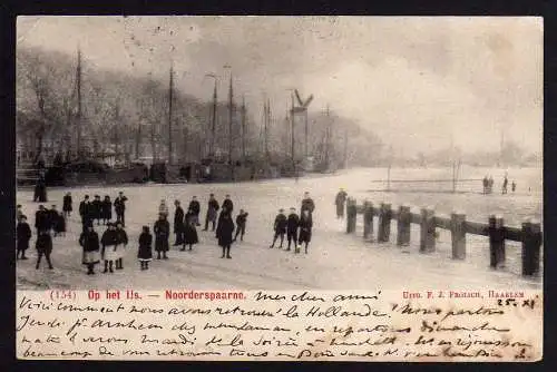 58128 AK Noorderspaarne Op het Ils Hafen Mole Windmühle Haarlem 1902