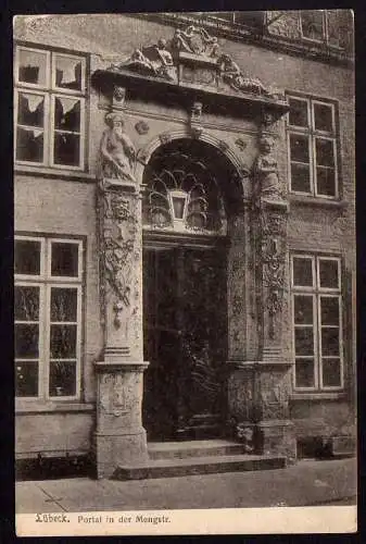 57851 AK Lübeck Portal in der Mengstr. um 1910