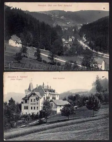57866 2 AK Bärenfels bei Kipsdorf Hotel Kaiserhof 1913 Blick vom Hotel Kaiserhof