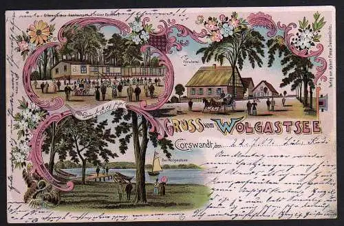 58009 AK Litho Wolgastsee Corswandt Ahlbeck Restaurant 1901