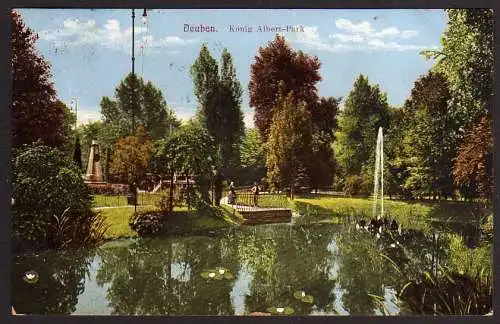 57918 AK Deuben 1915 König Albert Park