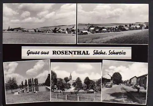 57902 AK Rosenthal Sächs. Schweiz 1966 5 Ansichten
