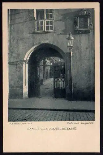 57834 AK Lübeck 1910 Haasen Hof Johannisstraße