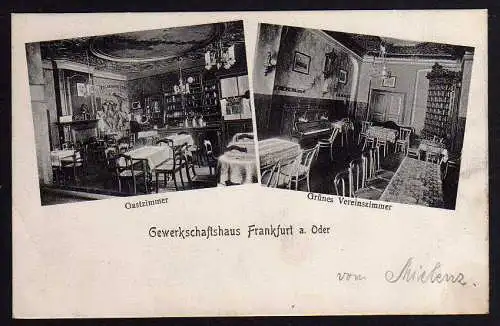 58072 AK Gewerkschaftshaus Frankfurt Oder 1911 Gastraum