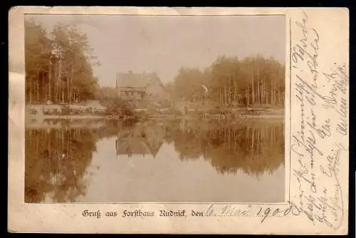 58445 AK Graudenz 1900 Forsthaus Rudnick Foto 10,7 x 7,8 cm auf AK