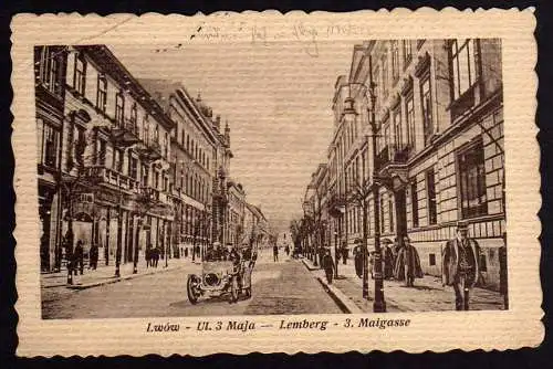 58420 AK Lemberg Lwow 3. Maigasse Feldpost 1918