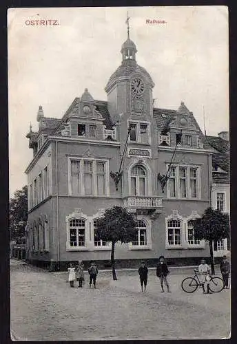 58599 AK Ostritz Rathaus Vollbild 1910