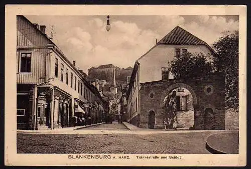 58508 AK Blankenburg Harz Tränkestraße Schloss Leipzig um 1925