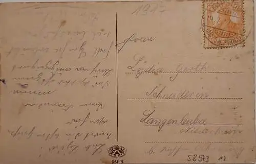 58573 AK Pabstdorf mit Pabststein Sächs. Schweiz 1917