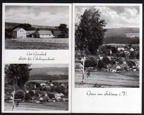 58653 2 AK Schönau ü. Plauen Vogtland Gut Griessbach um 1935