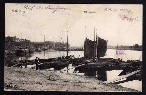 58549 AK Wittenberge Hafenpartie 1907