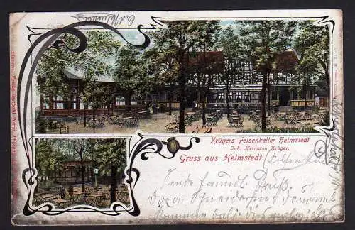 58345 AK Helmstedt Restaurant Krügers Felsenkeller 1903