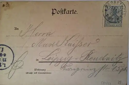 58477 AK Gutenberg Drucker Druckmaschine Humor 1905 Probstheida