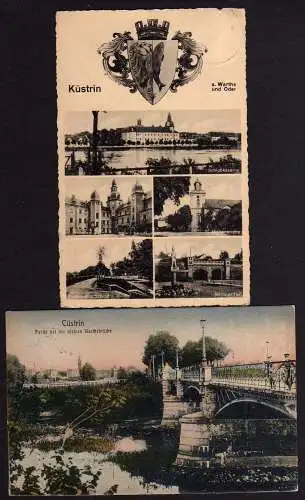 58358 2 AK Küstrin a. Warthe und Oder Cüstrin Kostrzyn 1921 1942
