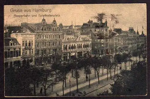 58665 AK Hamburg Reeperbahn Spielbudenplatz 1923