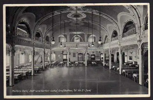 58592 AK Großbothen Müllers Hotel Wein Diele Balllokal um 1930