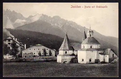 58556 AK Innichen Partie mit Grabkapelle Trentino Südtirol um 1910