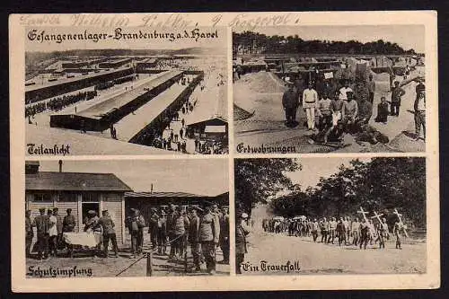 58422 AK Brandenburg Havel Gefangenenlager 1916 Schutzimpfung Erdwohnungen