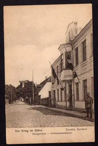 58402 AK Bauske Kurland Kurzeme Lettland 1917 Königstrasse Ortskommandantur