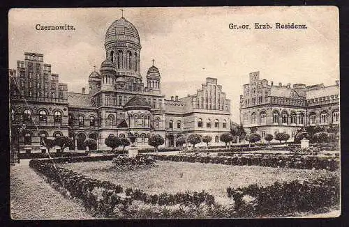 60461 AK Czernowitz Bukowina Residenz 1917 Feldpost