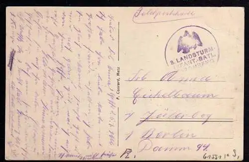 61551 AK Remilly Remelach Lothringen 1916 Schloß Peupion Feldpost