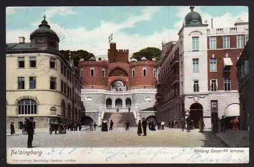 62274 AK Helsingborg Konung Oscar terass Fra Sverige 1903