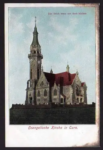 62077 AK Turn b Teplitz Protestantische Kirche Vollbild um 1910