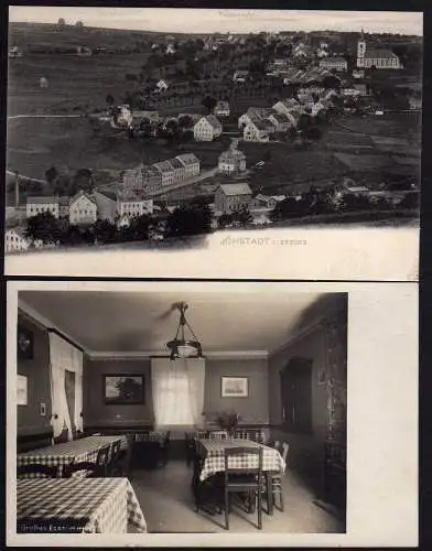 62352 2 AK Jöhstadt Landheim 1928 Esszimmer + Teilansicht um 1905