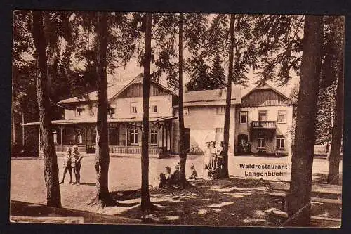 63085 AK Langenbuch Mühltroff Plauen 1921 Restaurant