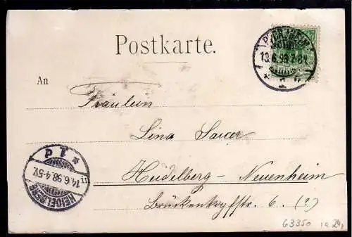 63350 AK Würm Pforzheim 1898 Panorama
