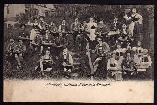 63055 AK Zitherverein Eintracht Hohenstein Ernstthal um 1905