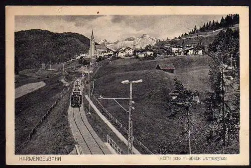 63576 AK Karwendelbahn Reith gegen Wetterstein Tirol 1914