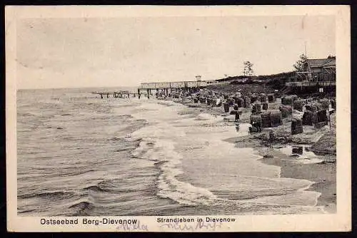 63557 AK Ostseebad Berg Dievenow 1925 Strandleben Dziwnow