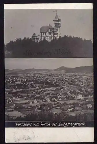 64627 AK Warnsdorf Burgsberg Warte 1913 Fotokarte