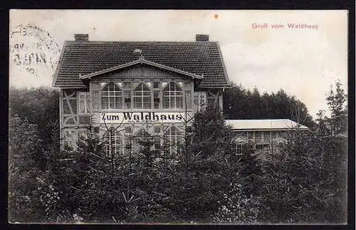 64256 AK Osterwieck Zum Waldhaus 1908 Rietdorf Bahnpost