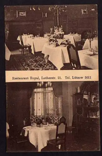 65200 AK Berlin 1916 Restaurant Royal Lutherstraße 21 Gasthaus Wirtshaus Gaststä