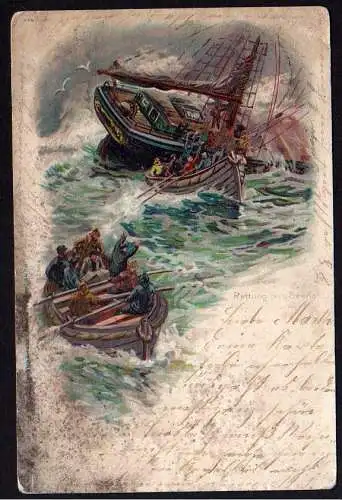 65056 AK Rettung aus Seenot 1900 Seenotrettung