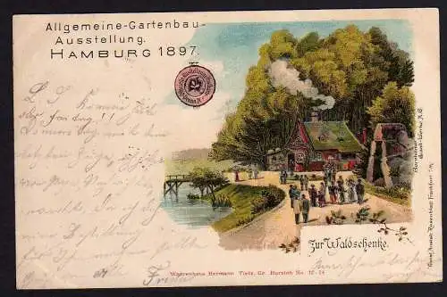 65272 AK Hamburg 1897 Waldschenke Gartenbau Ausstellung