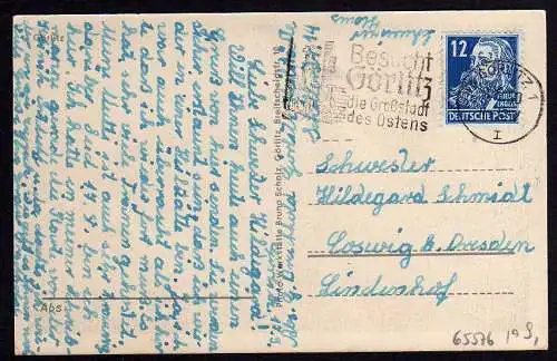 65576 AK Görlitz Wappen 1950