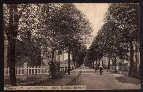 65865 AK Dömitz M. Werderstraße Elektrizitätswerk 1920
