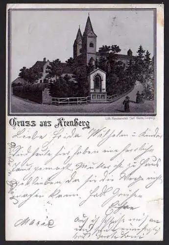 66344 AK Arenberg Koblenz Wallfahrtskirche St. Nikolaus Litho 1901 