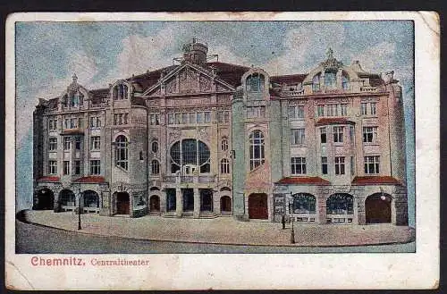 67041 AK Chemnitz Zentraltheater 1909